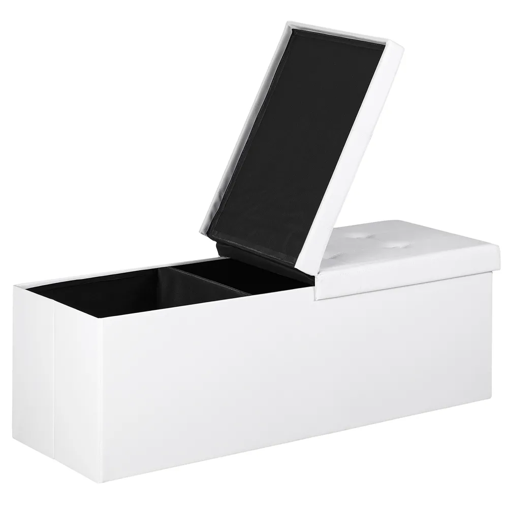 1160645-bild-1-1 Casaria Sitzbank Weiß 115x38x38cm mit Klappdeckel