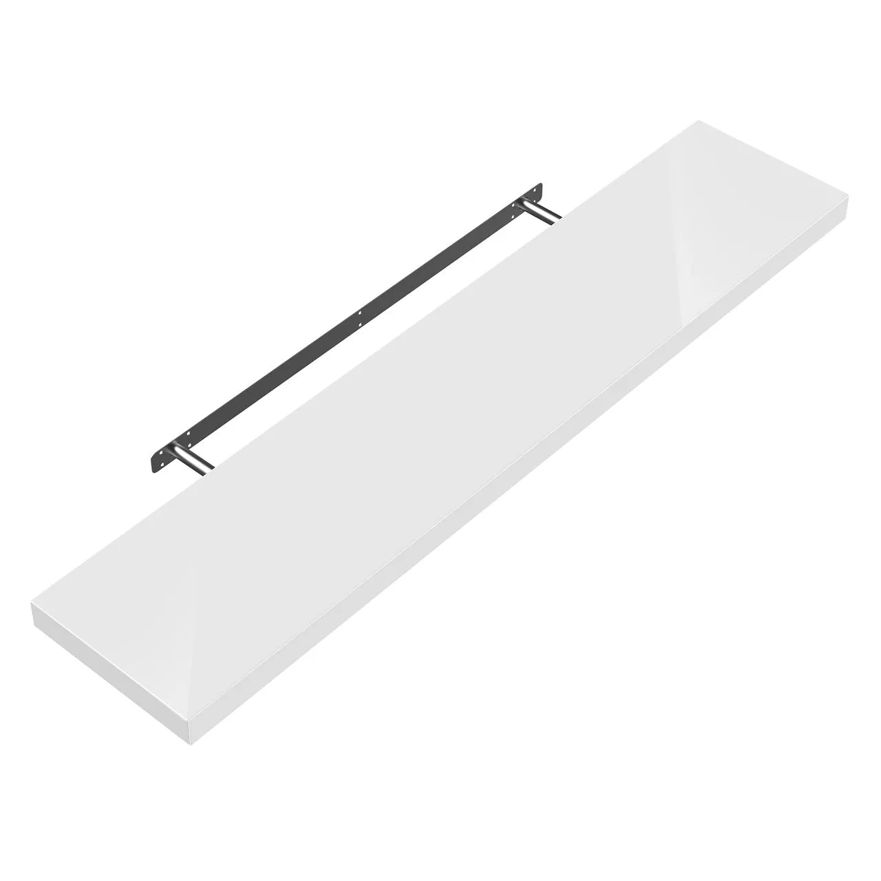 Casaria Wandregal Schweberegal 90cm Hochglanz weiß + Halterung