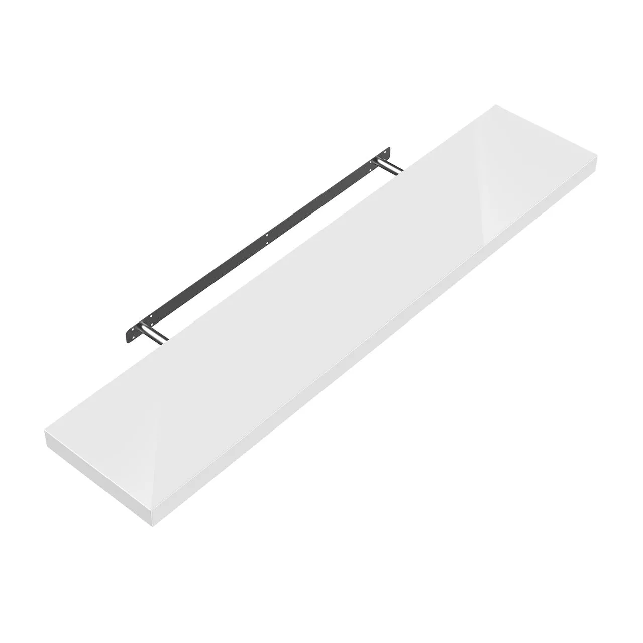 1160687-bild-1-1 Casaria Wandregal Schweberegal 70cm Hochglanz weiß + Halterung