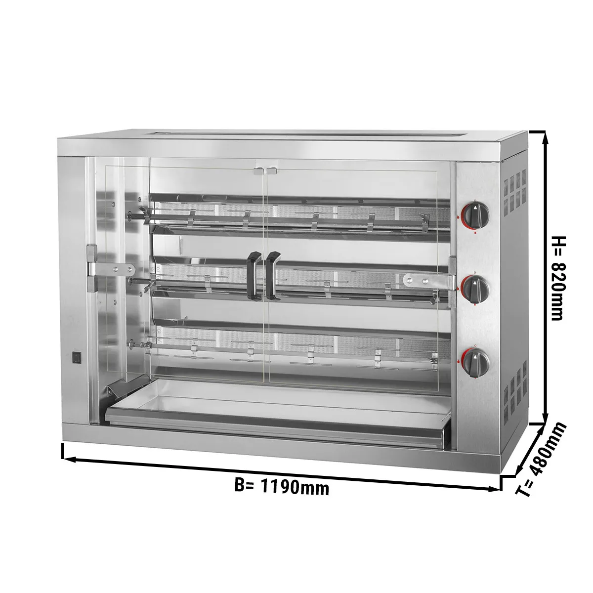 gas-hahnchengrill-premium-mit-3-spiessen-fur-18-hahnchen-1190-x-480-x-820-mm-1 Gas Hähnchengrill PREMIUM - 17,7kW - mit 3 Spießen für 18 Hähnchen