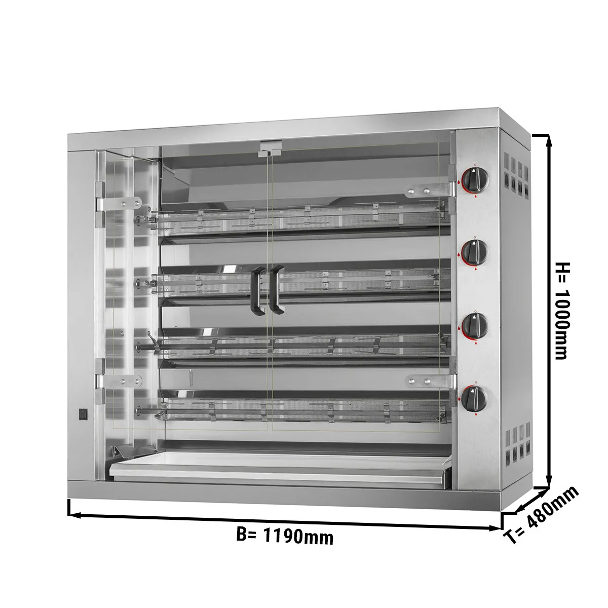 gas-hahnchengrill-premium-mit-4-spiessen-fur-24-hahnchen-1100-x-480-x-1000-mm-1 Gas Hähnchengrill PREMIUM - 23,6kW - mit 4 Spießen für 24 Hähnchen